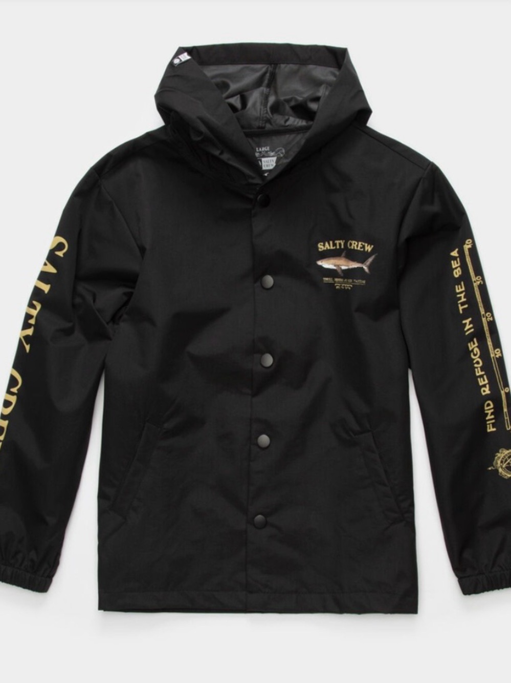 Boys Salty Crew Bruce Snap Windbreaker Jacket